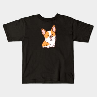 Yellow/White Corgi Kids T-Shirt